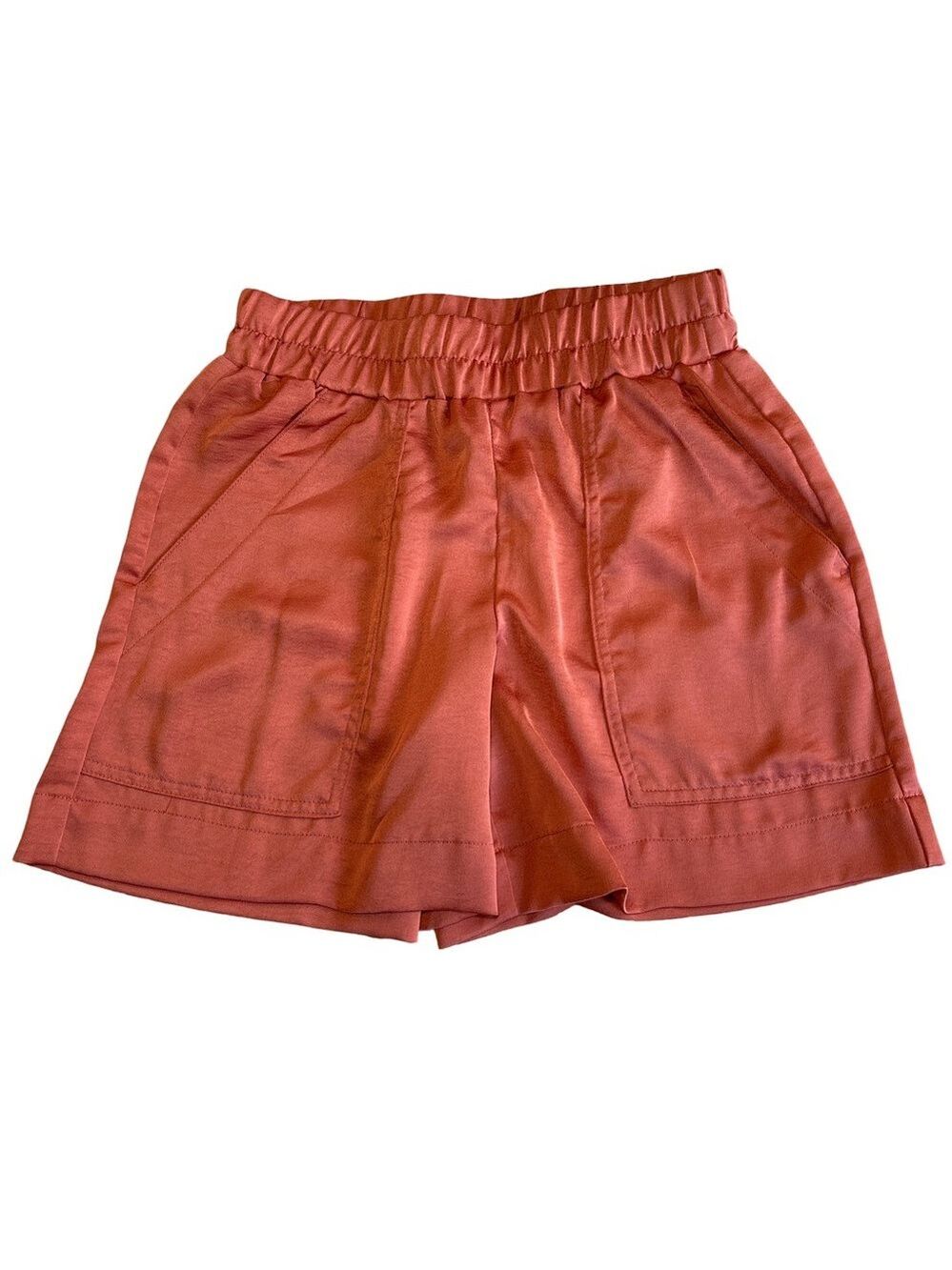 a new day High Waist Coral Satin Shorts XS